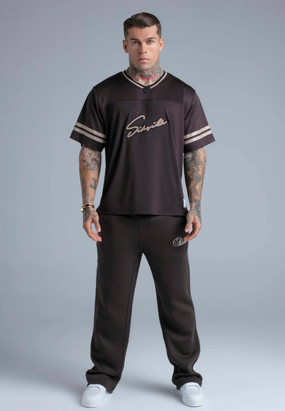 T-shirt Castanha com Estampa Relaxed Fit SikSilk