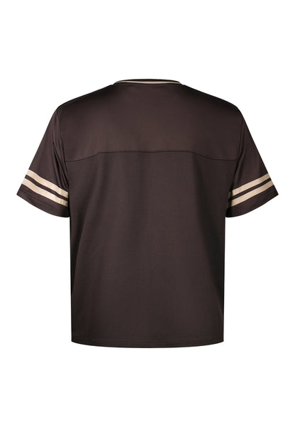 T-shirt Castanha com Estampa Relaxed Fit SikSilk