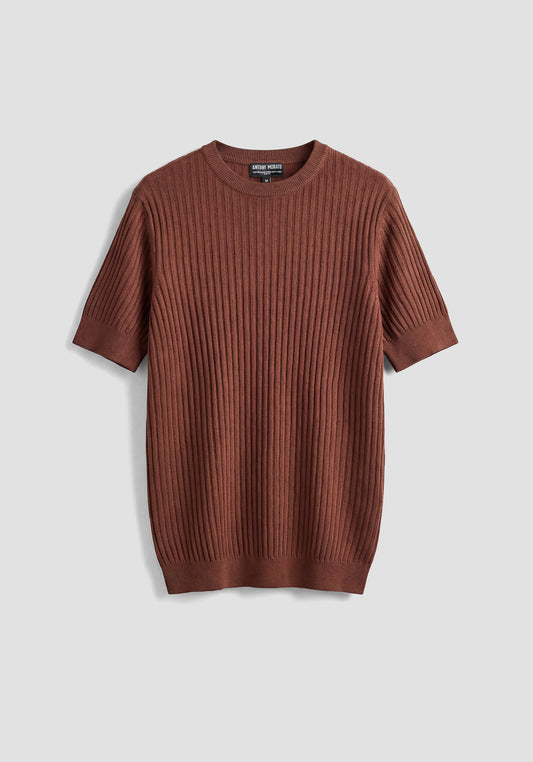 T-shirt Malha Canelada Tijolo Antony Morato SS26