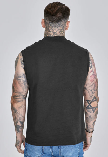 T-shirt Sem Mangas Preta SikSilk