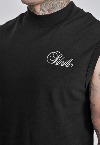 T-shirt Sem Mangas Preta SikSilk