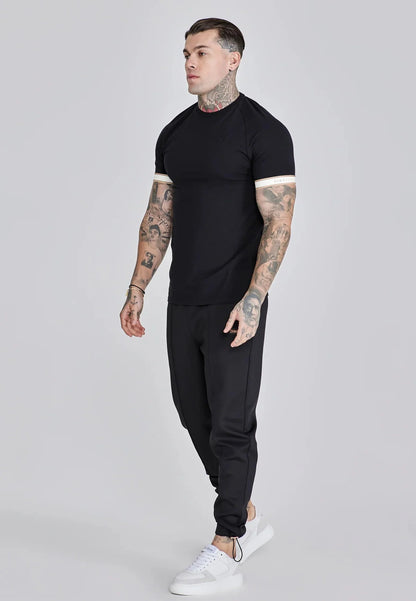 T-shirt Preta Tecido elástico SikSilk