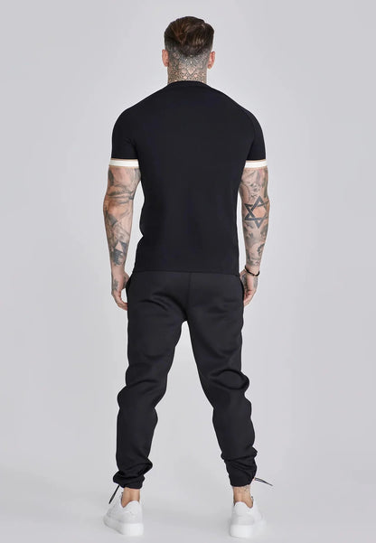 T-shirt Preta Tecido elástico SikSilk