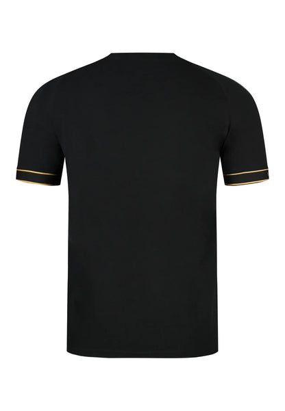 T-shirt Preta com Detalhes Tecido Elástico SikSilk