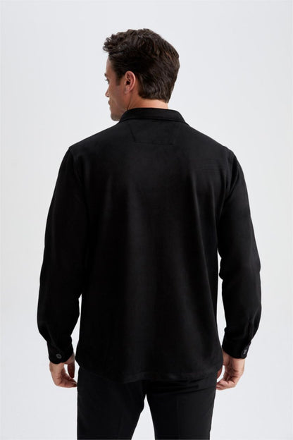 Sobrecamisa Preto efeito Camurça Gianni Lupo