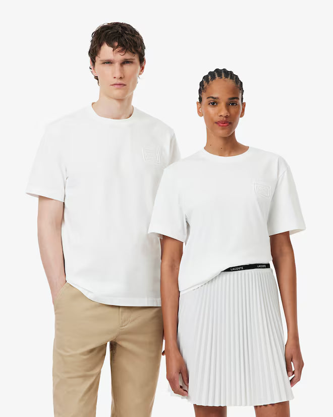 T-shirt Branca Embossed Logo Lacoste