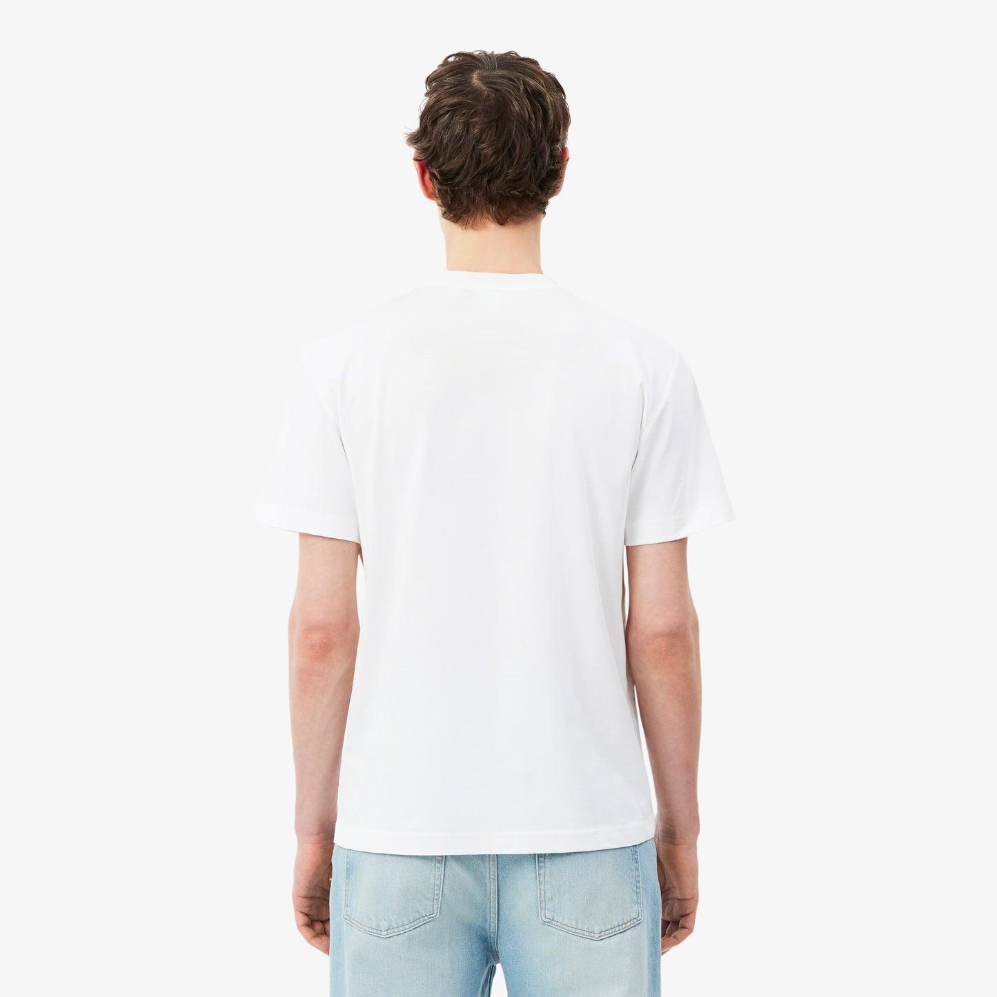 T-shirt Branca com Estampa Azul