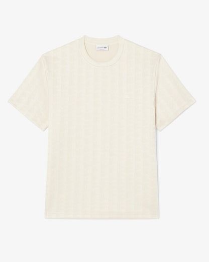 T-Shirt Padrão Monograma Lacoste Bege Lacoste