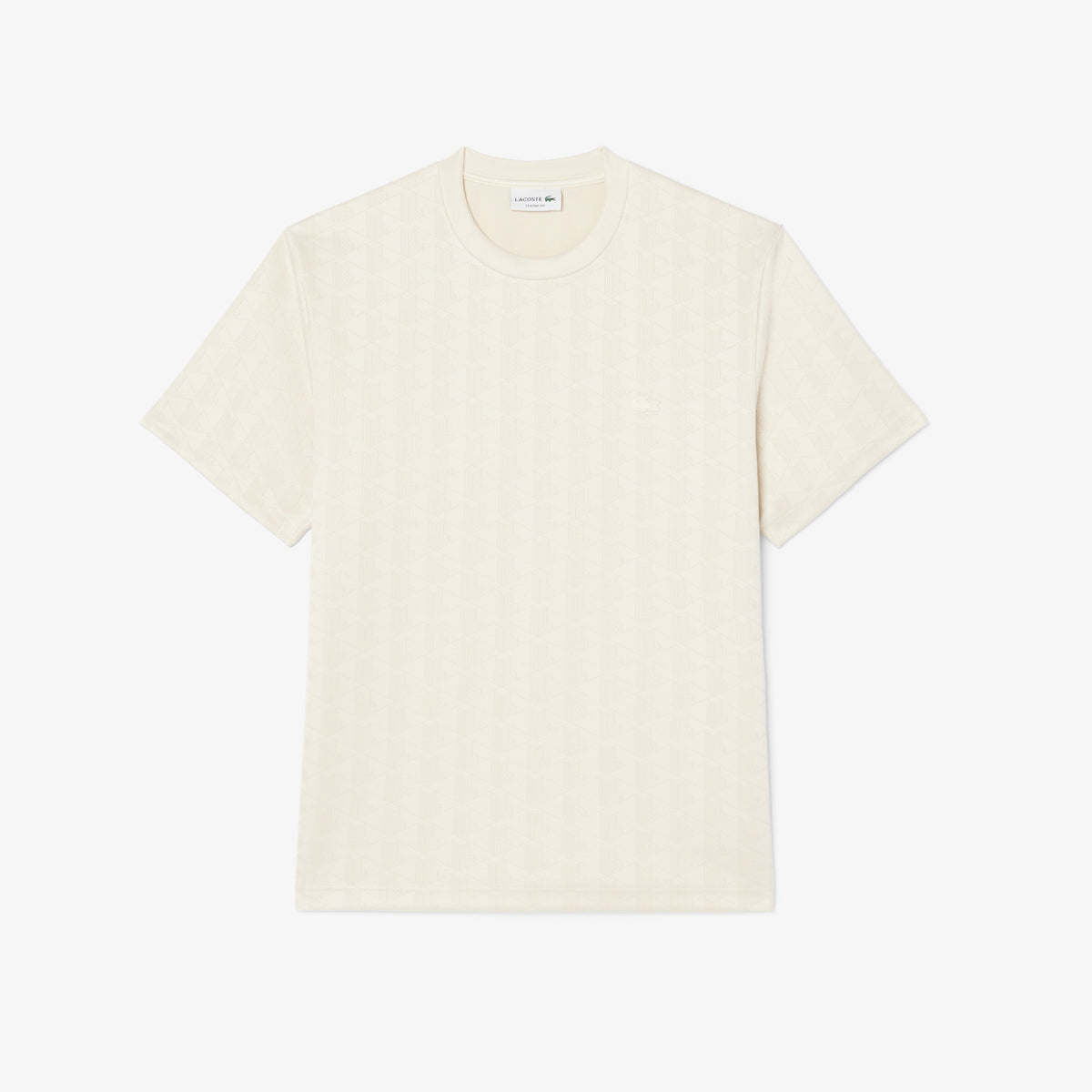 T-Shirt Padrão Monograma Lacoste Bege Lacoste