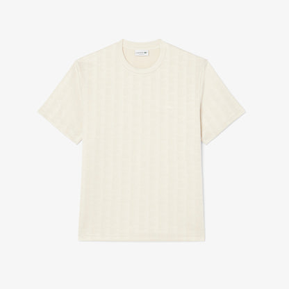 T-Shirt Padrão Monograma Lacoste Bege Lacoste
