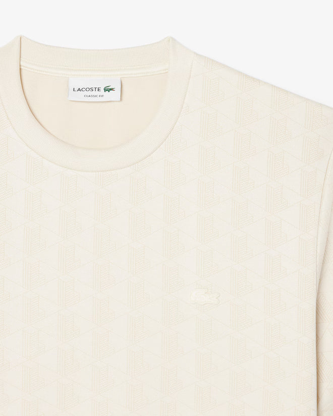 T-Shirt Padrão Monograma Lacoste Bege Lacoste