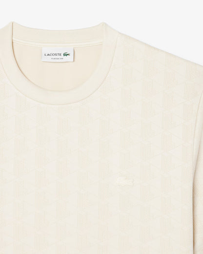 T-Shirt Padrão Monograma Lacoste Bege Lacoste