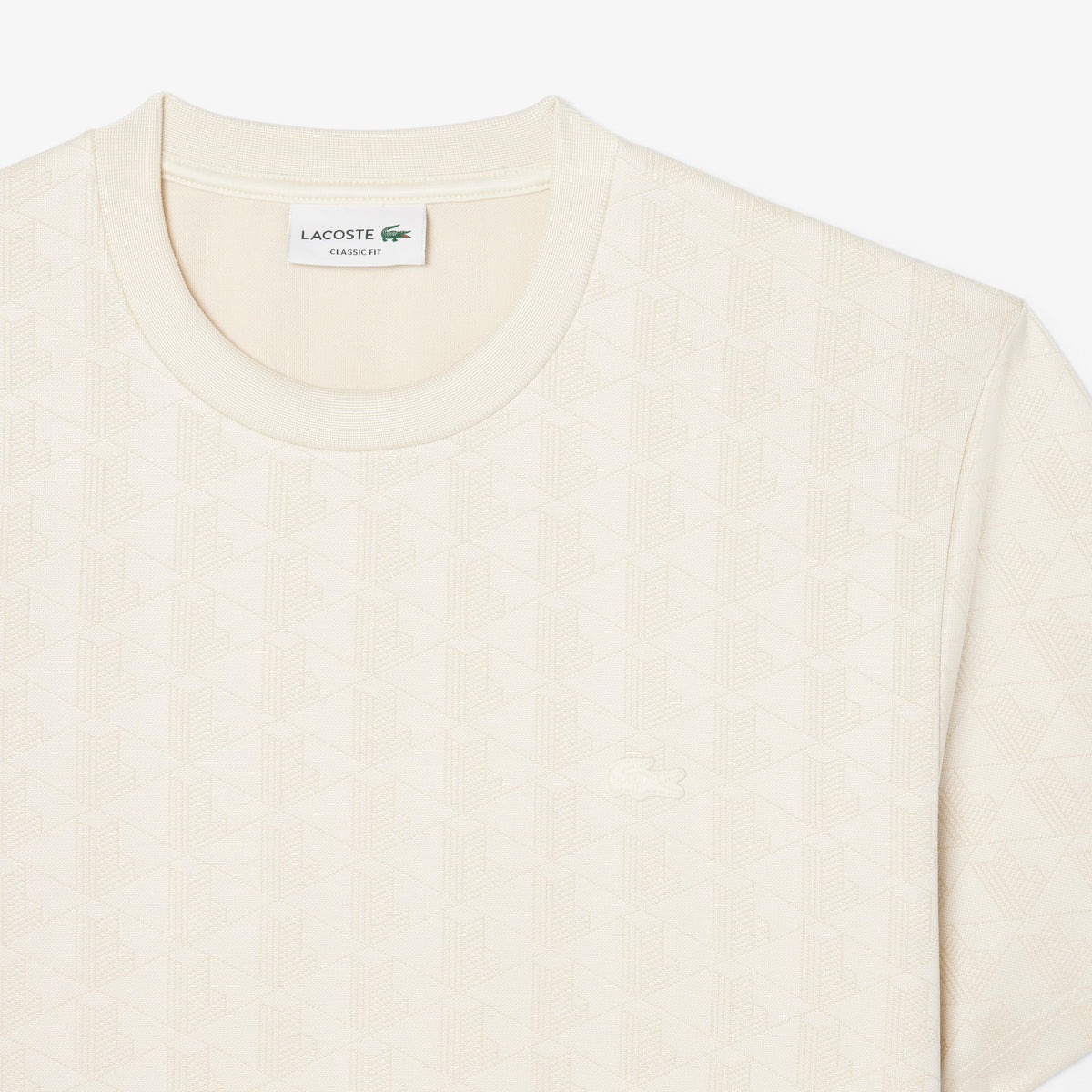 T-Shirt Padrão Monograma Lacoste Bege Lacoste