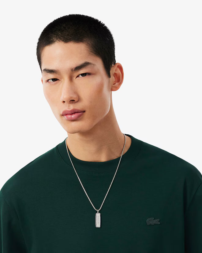 T-shirt de Algodão Bordada Lacoste Verde Lacoste