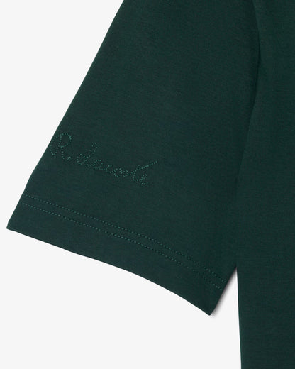 T-shirt de Algodão Bordada Lacoste Verde Lacoste