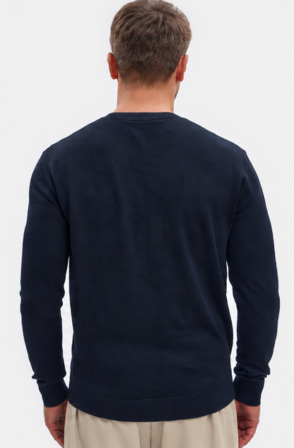 Camisola de Malha Bikkembergs Lã Gola Redonda Azul Bikkembergs