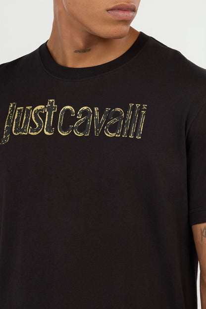 T-shirt Preta Just Cavalli SS26 Just Cavalli