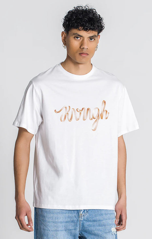 CAMISETA OVERSIZE CON ENCAJE BLANCO GIANNI KAVANAGH OI23