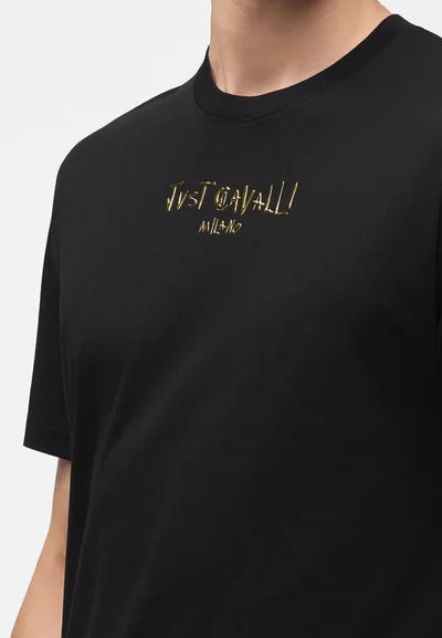 T-shirt Com Logotipo Just Cavalli Preta Just Cavalli