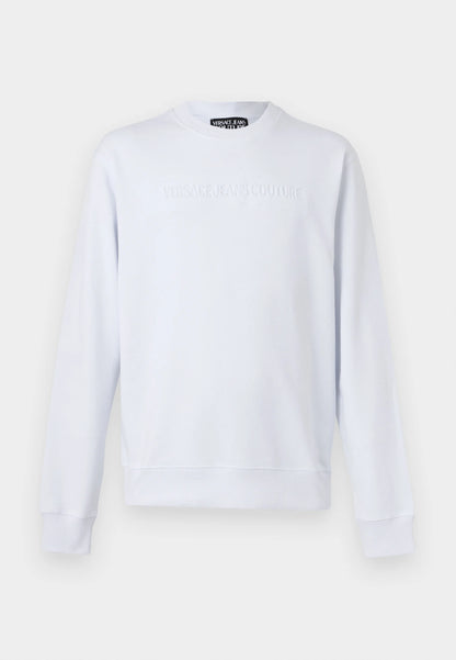 Sweatshirt Branca com Alto Relevo Versace Jeans Couture