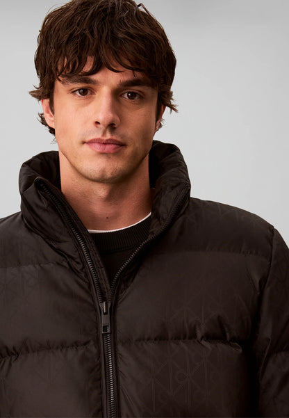 Casaco de Penas Calvin Klein com Logo Monograma Preto Calvin Klein
