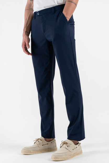 Calça de Tecido Tecnico Azul Gianni Lupo