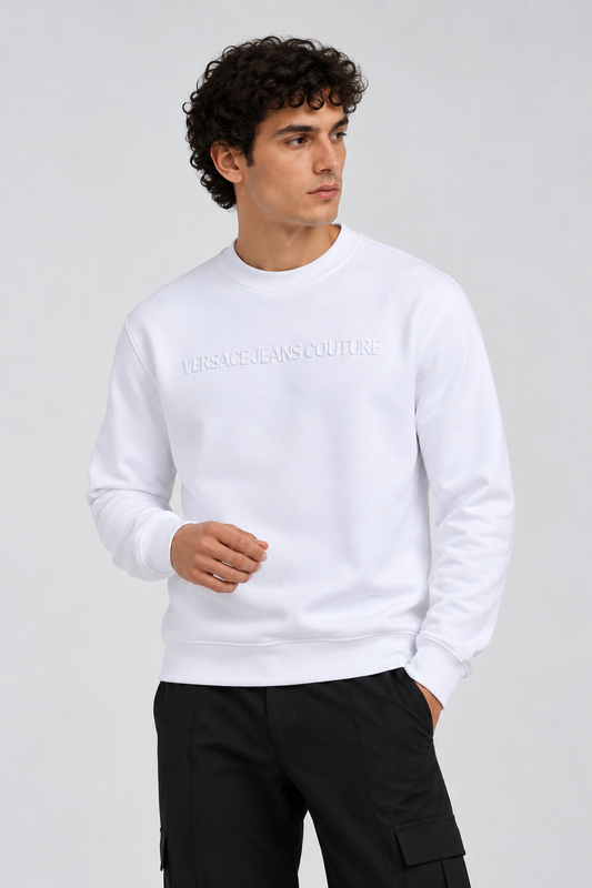 Sweatshirt com Alto Relevo Versace Jeans Couture Branca Versace Jeans Couture