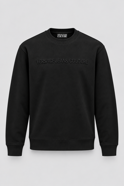 Sweatshirt com Alto Relevo Versace Jeans Couture Preta Versace Jeans Couture