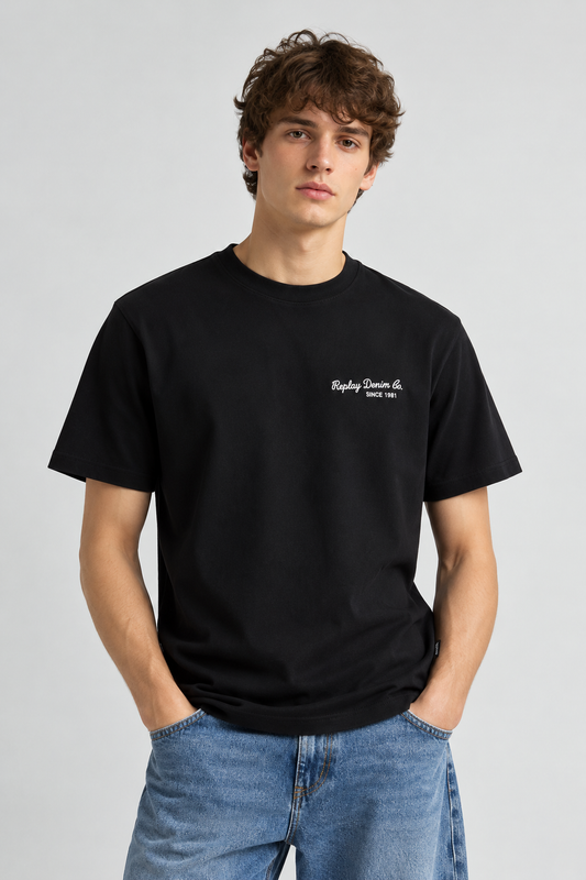 T-shirt Replay Preta Replay