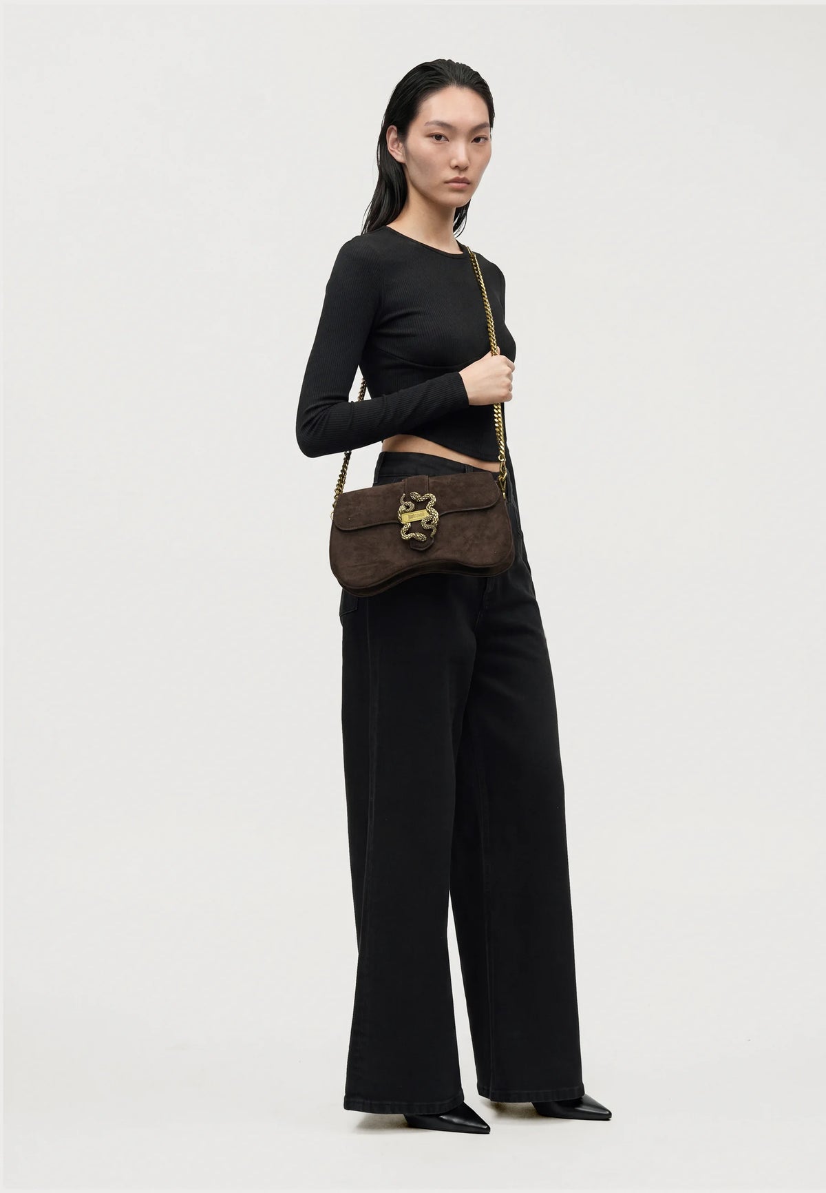 Mala de Ombro Just Cavalli Castanha Just Cavalli W