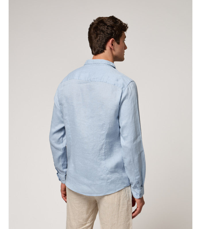 Camisa de Linho Azul