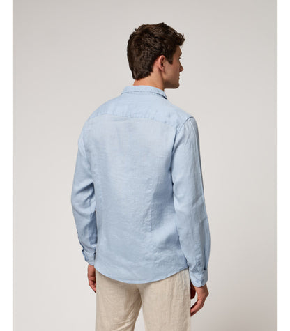 Camisa de Linho Azul Gianni Lupo