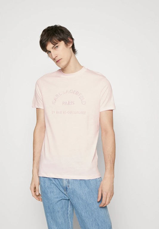 Karl Lagerfeld Camiseta Estampada Rosa