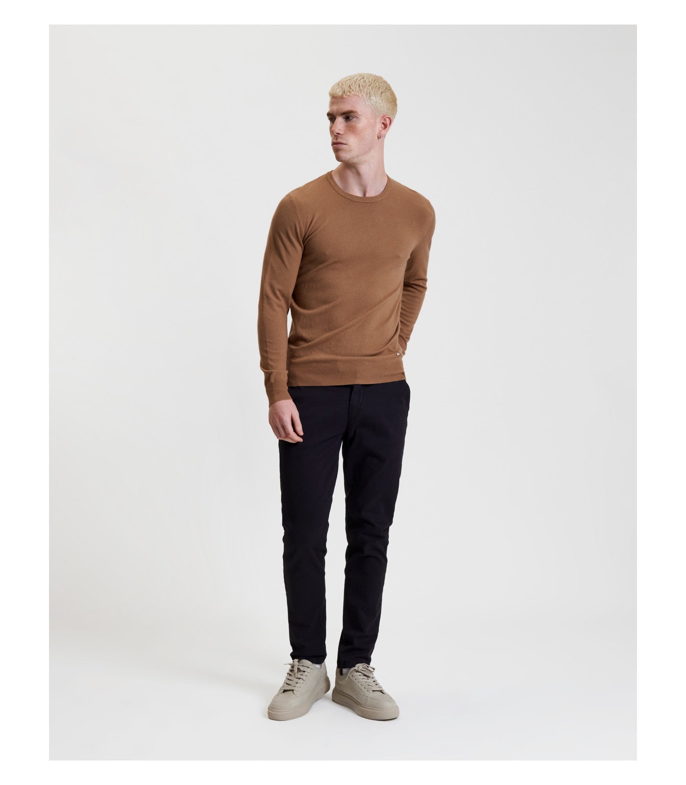 Calças Chino Azul Marinho Gianni Lupo FW25