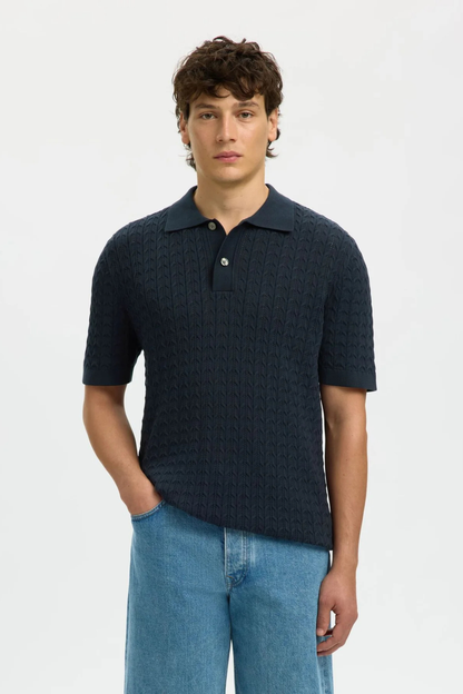 Polo Malha Azul Selected SS26 Selected