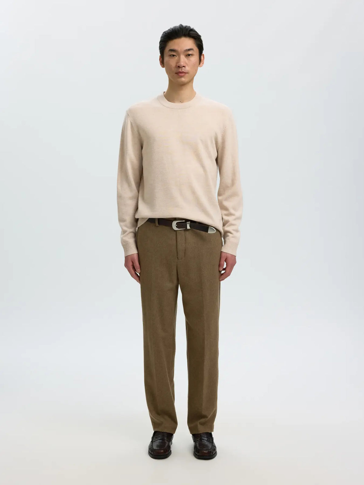 Camisola de Malha Selected Bege Selected