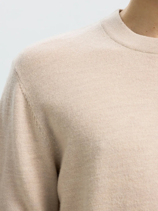 Camisola de Malha Selected Bege Selected
