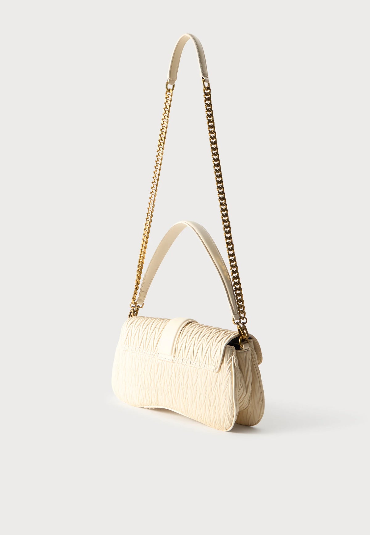 Mala de Ombro Texturada Just Cavalli Creme Just Cavalli W