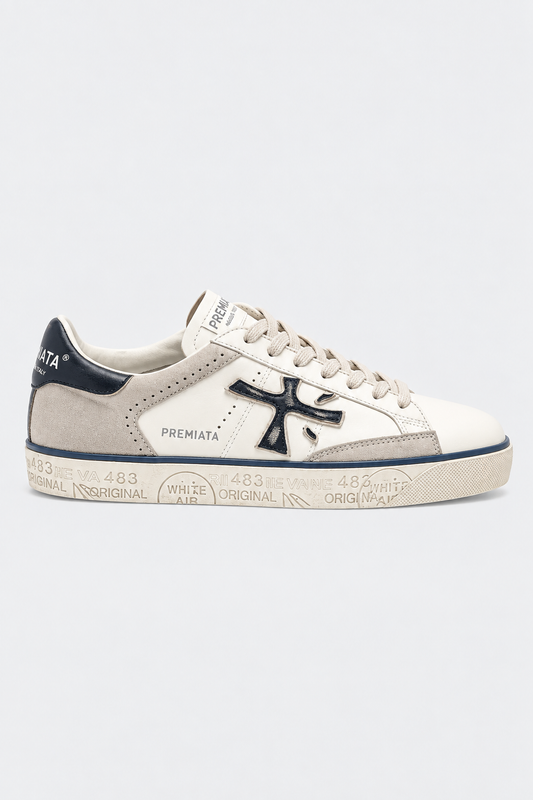 Sapatilhas Premiata Brancas e Cinzentas - Steven 7285 Premiata