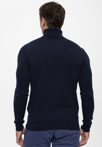 Camisola de Gola Alta Azul Gianni Lupo FW-25 Gianni Lupo