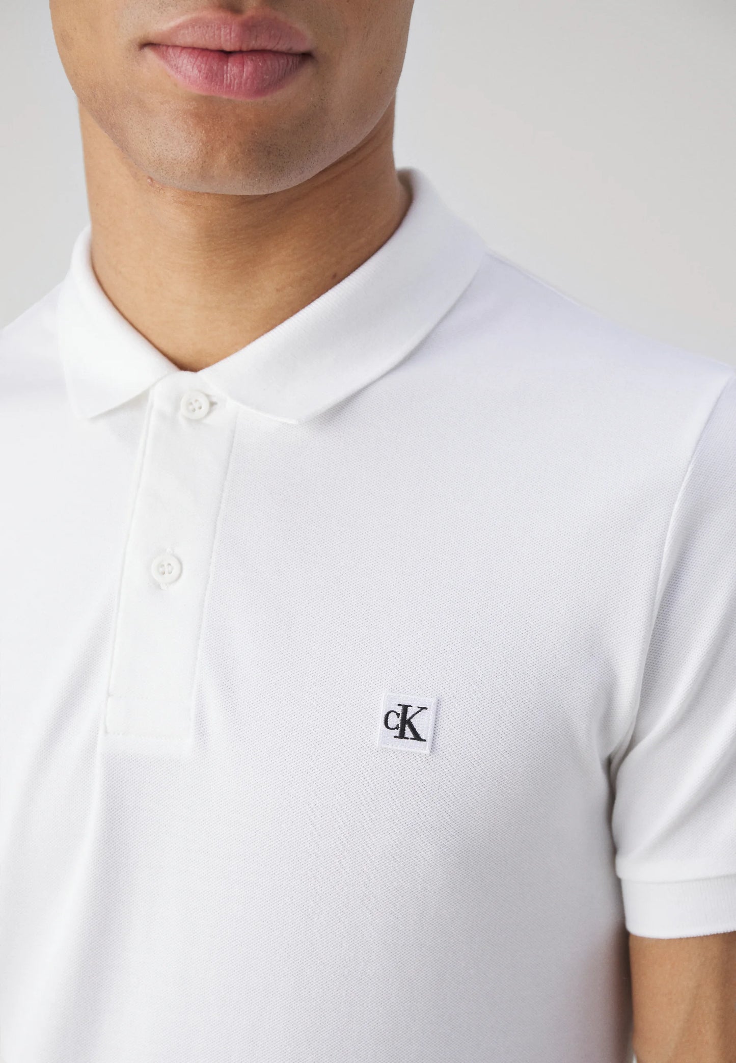 Polo Calvin Klein Branco J30J325269YAF FW24