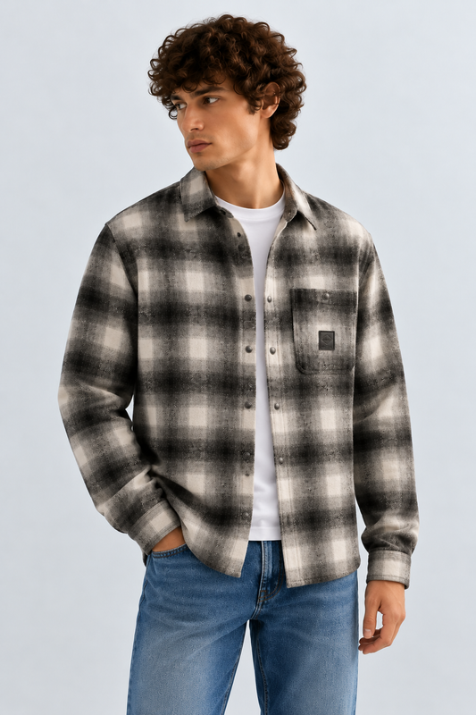 Sobrecamisa Replay Preta e Cinzenta Replay