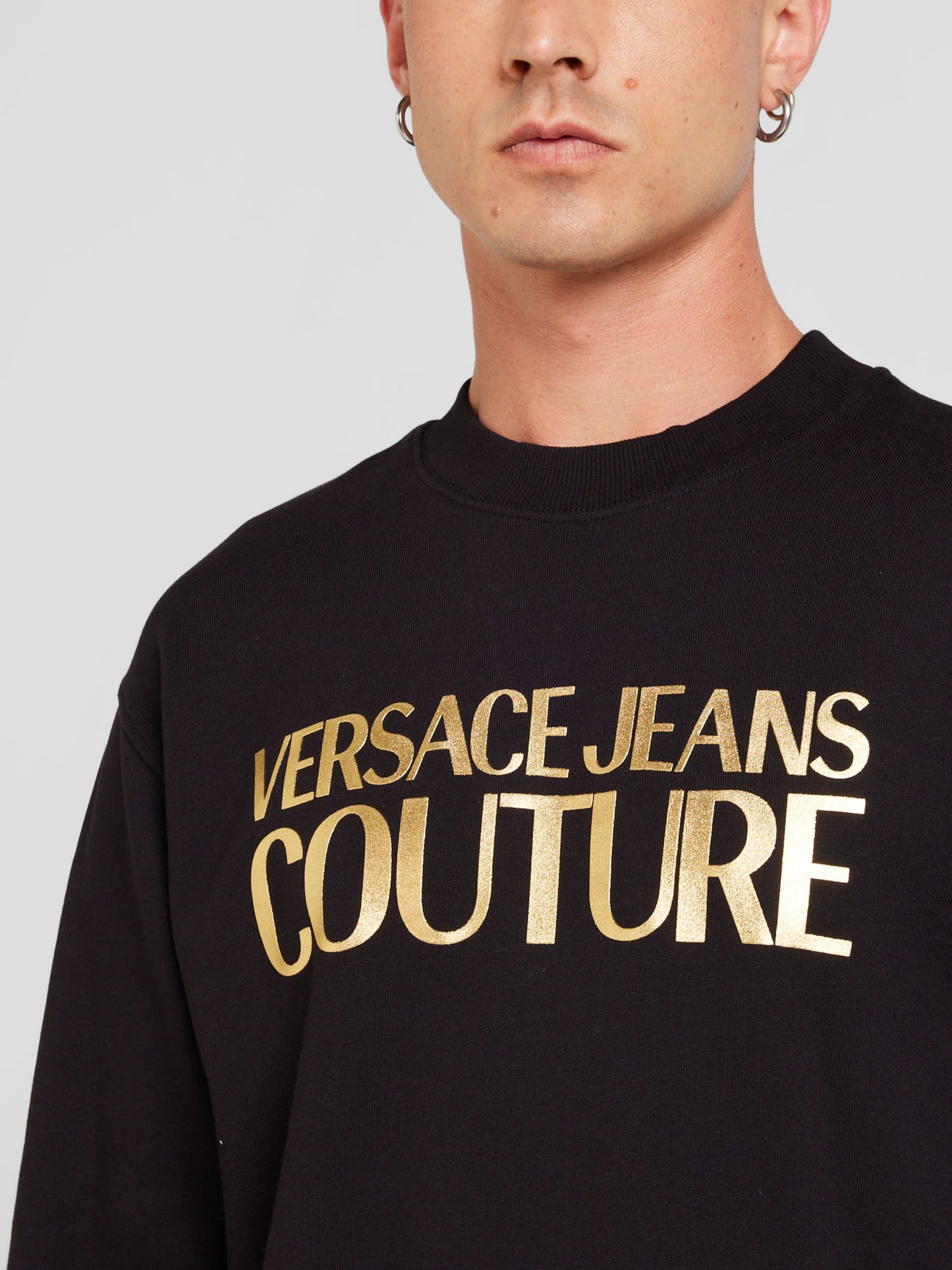 Sweatshirt Versace Jeans Couture Preta 77GAIT05 FW24