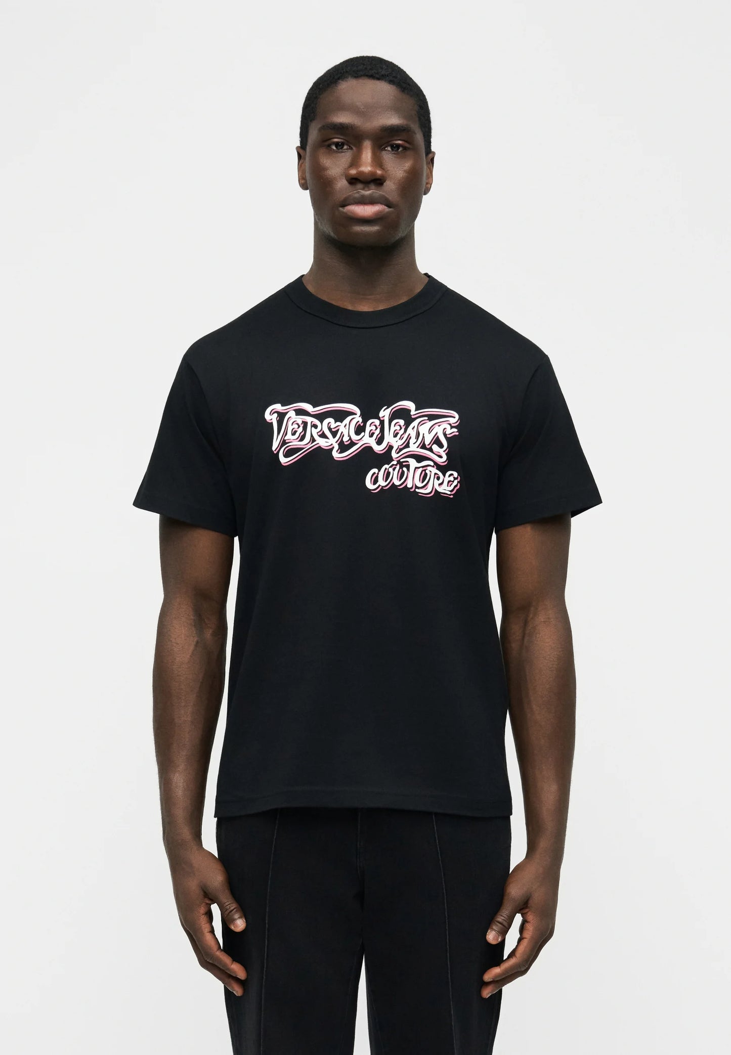 T-shirt Preta Versace Jeans Couture SS26