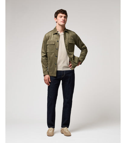 Sobrecamisa Verde efeito Camurça Gianni Lupo