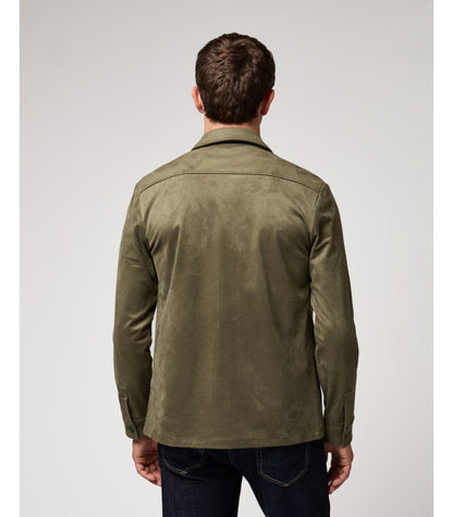 Sobrecamisa Verde efeito Camurça Gianni Lupo