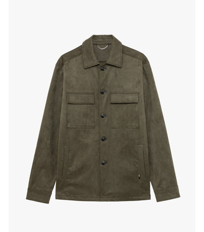 Sobrecamisa Verde efeito Camurça Gianni Lupo