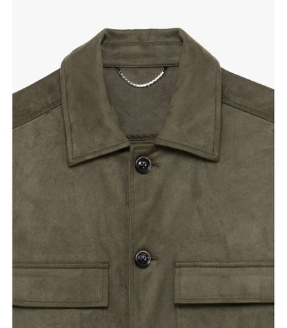Sobrecamisa Verde efeito Camurça Gianni Lupo