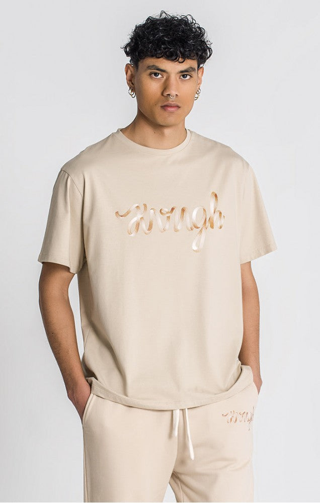 Gianni Kavanagh Beige Laced Oversized Tee FW23