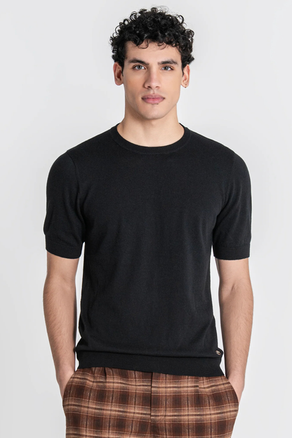T-shirt Preta Malha Gianni Kavanagh